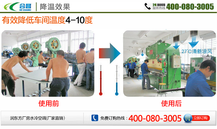 環保空調降溫效果對比
